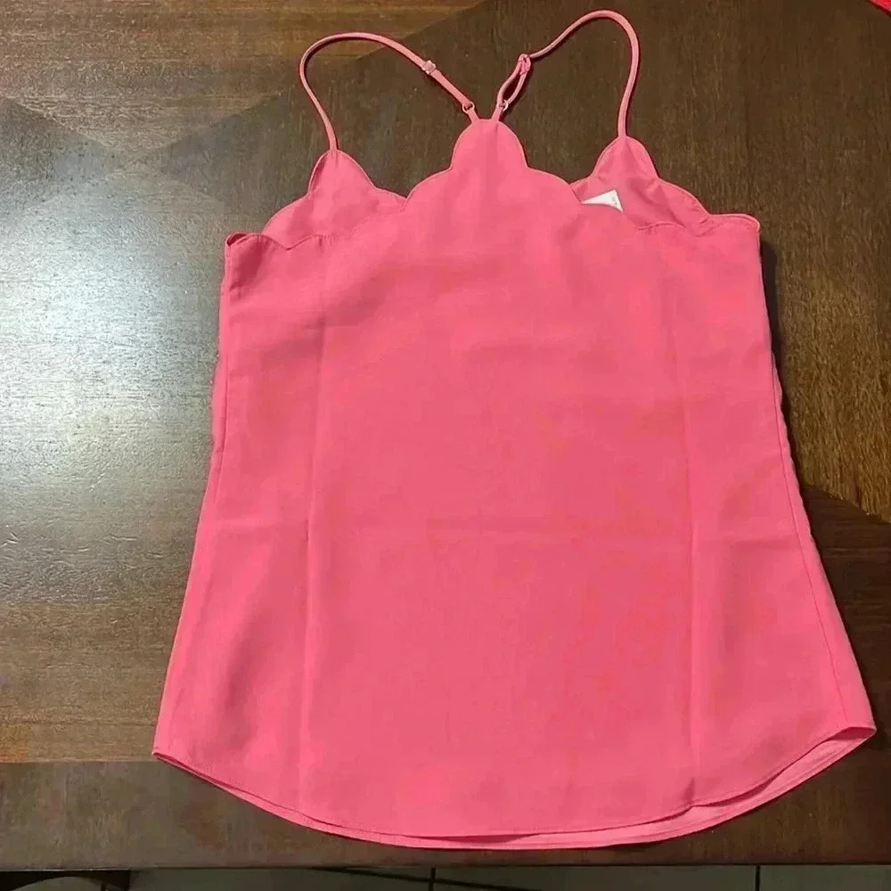 J. crew Scalloped Tank - Pink